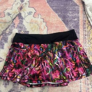 Lululemon Athletica Pink and Black Mini Skirt